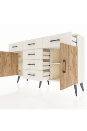 Arges Konsol 2 Raflı 6 Çekmeceli 2 Kapaklı 132x30x83 - S144M020V01A