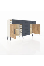 Arges Konsol 2 Raflı 6 Çekmeceli 2 Kapaklı 132x30x83 - S144M020V02A