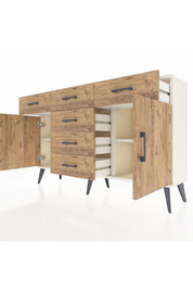 Arges Konsol 2 Raflı 6 Çekmeceli 2 Kapaklı 132x30x83 - S144M020V03A