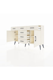 Arges Konsol 2 Raflı 6 Çekmeceli 2 Kapaklı 132x30x83 - S144M020V04A