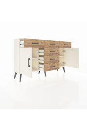 Arges Konsol 2 Raflı 6 Çekmeceli 2 Kapaklı 132x30x83 - S144M020V06A