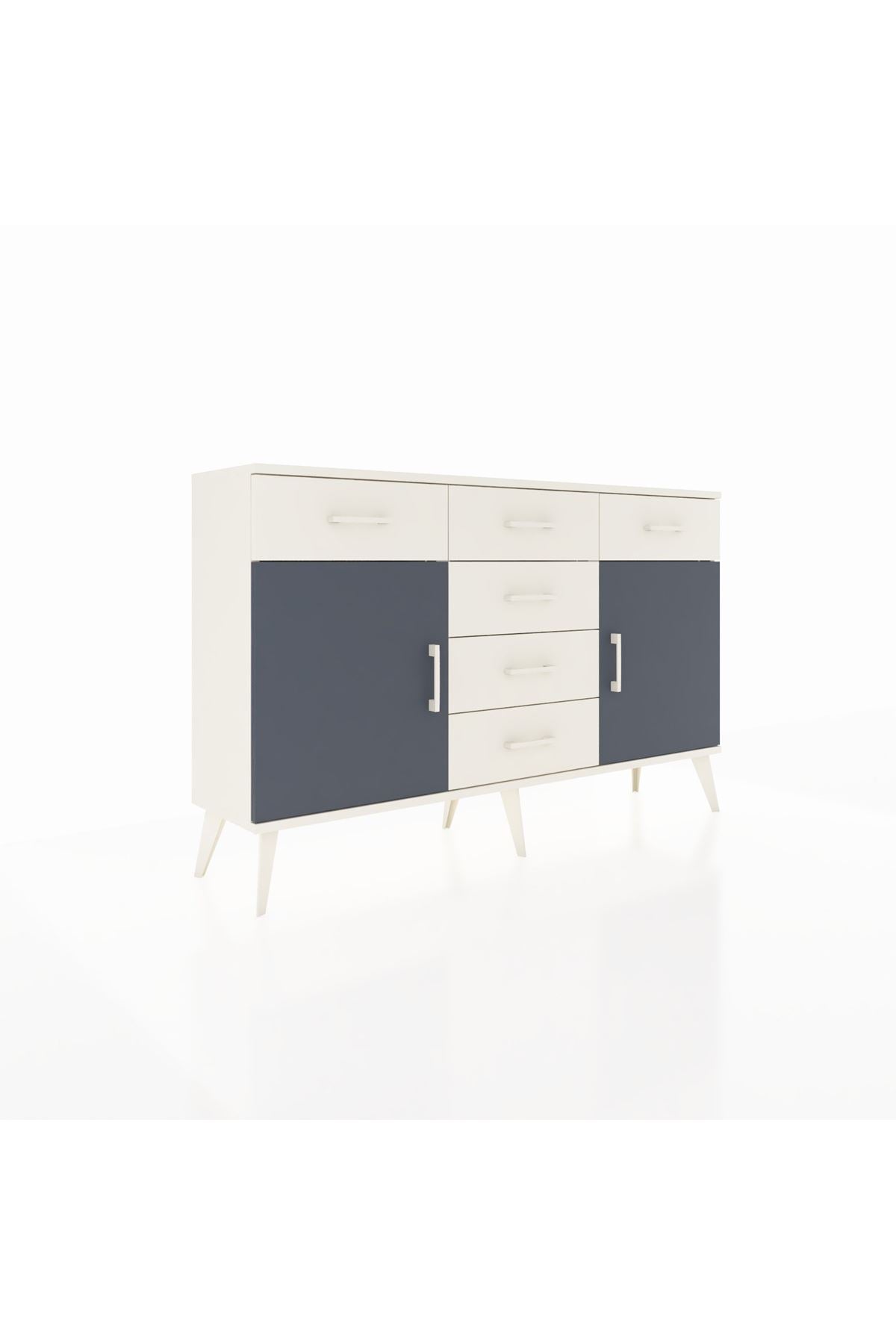 Arges Konsol 2 Raflı 6 Çekmeceli 2 Kapaklı 132x30x83 - S144M020V07A