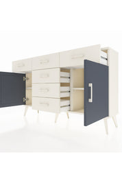 Arges Konsol 2 Raflı 6 Çekmeceli 2 Kapaklı 132x30x83 - S144M020V07A