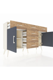 Arges Konsol 2 Raflı 6 Çekmeceli 2 Kapaklı 132x30x83 - S144M020V09A