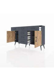 Arges Konsol 2 Raflı 6 Çekmeceli 2 Kapaklı 132x30x83 - S144M020V11A