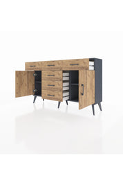 Arges Konsol 2 Raflı 6 Çekmeceli 2 Kapaklı 132x30x83 - S144M020V12A