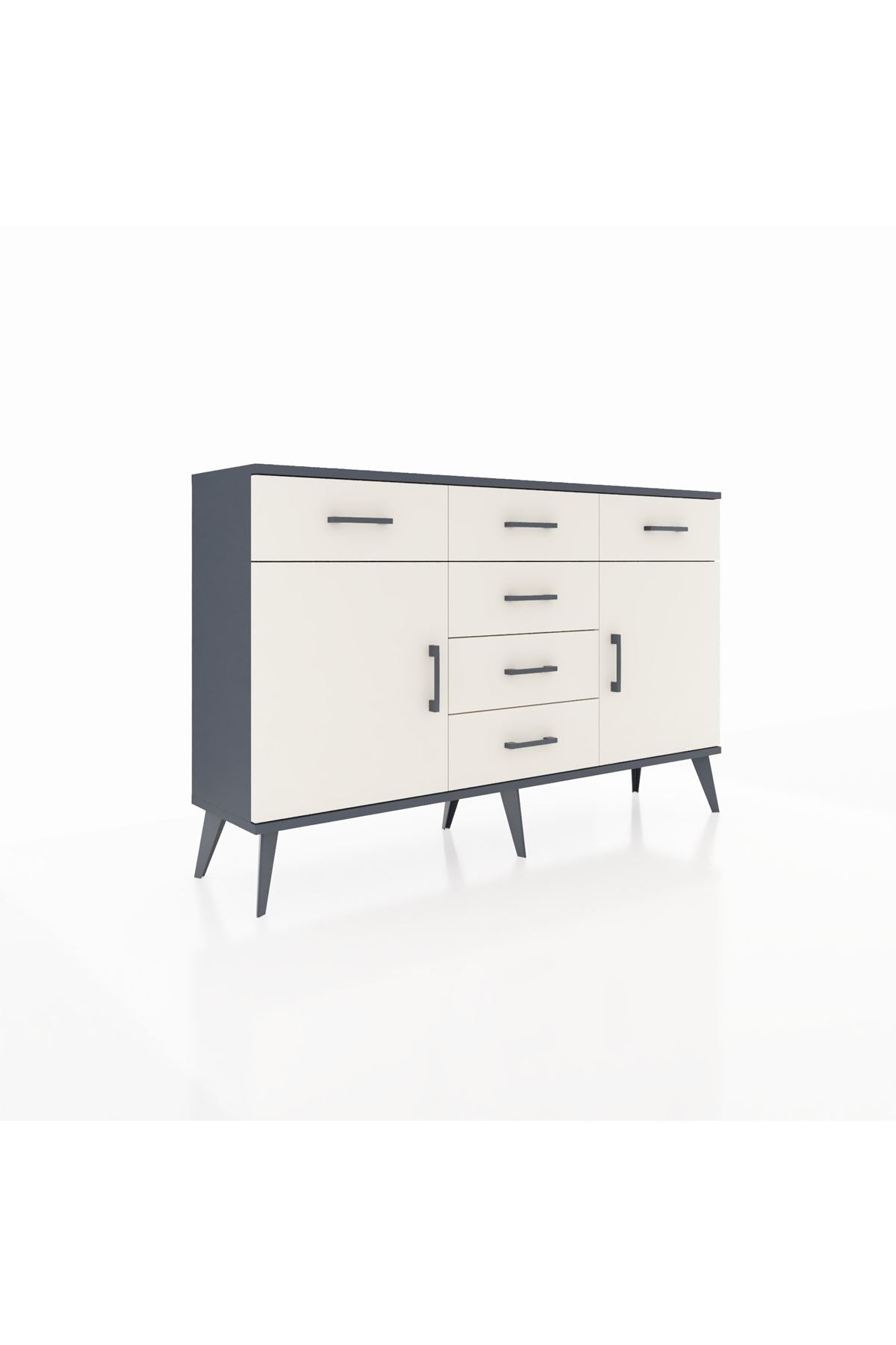 Arges Konsol 2 Raflı 6 Çekmeceli 2 Kapaklı 132x30x83 - S144M020V13A