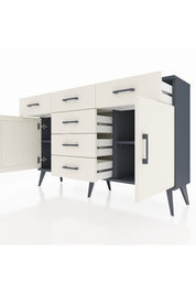 Arges Konsol 2 Raflı 6 Çekmeceli 2 Kapaklı 132x30x83 - S144M020V13A