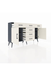 Arges Konsol 2 Raflı 6 Çekmeceli 2 Kapaklı 132x30x83 - S144M020V13A