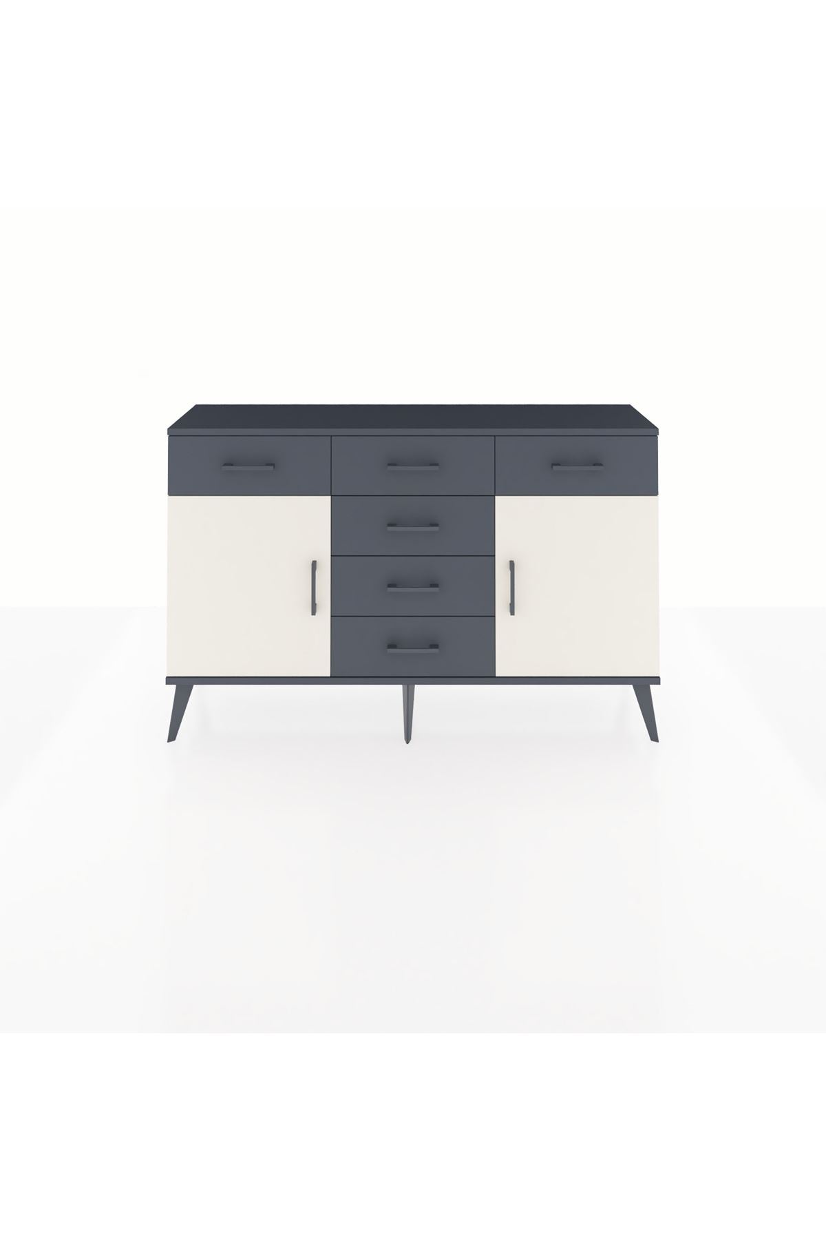 Arges Konsol 2 Raflı 6 Çekmeceli 2 Kapaklı 132x30x83 - S144M020V14A