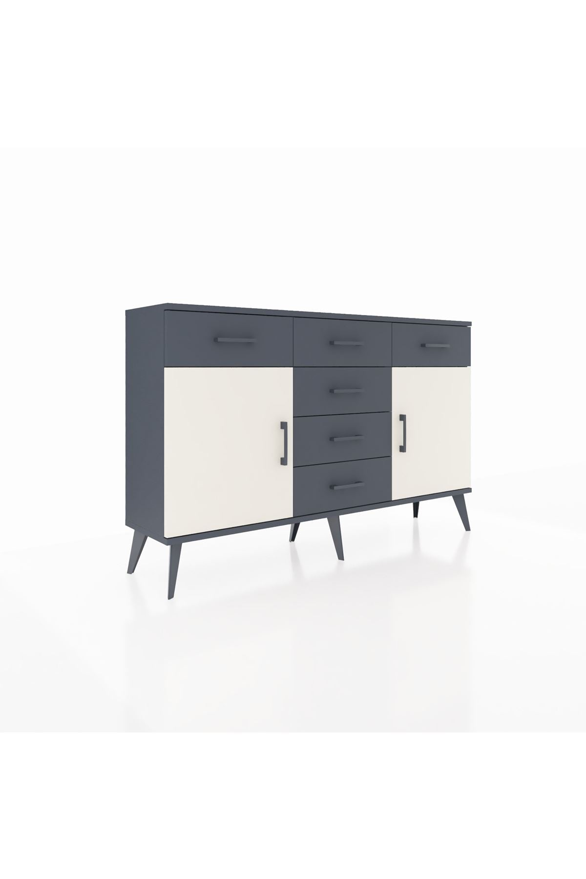 Arges Konsol 2 Raflı 6 Çekmeceli 2 Kapaklı 132x30x83 - S144M020V14A