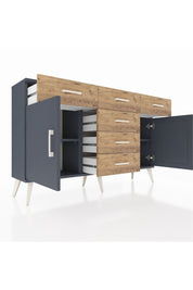 Arges Konsol 2 Raflı 6 Çekmeceli 2 Kapaklı 132x30x83 - S144M020V18A