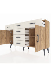 Arges Konsol 2 Raflı 6 Çekmeceli 2 Kapaklı 132x30x83 - S144M020V19A