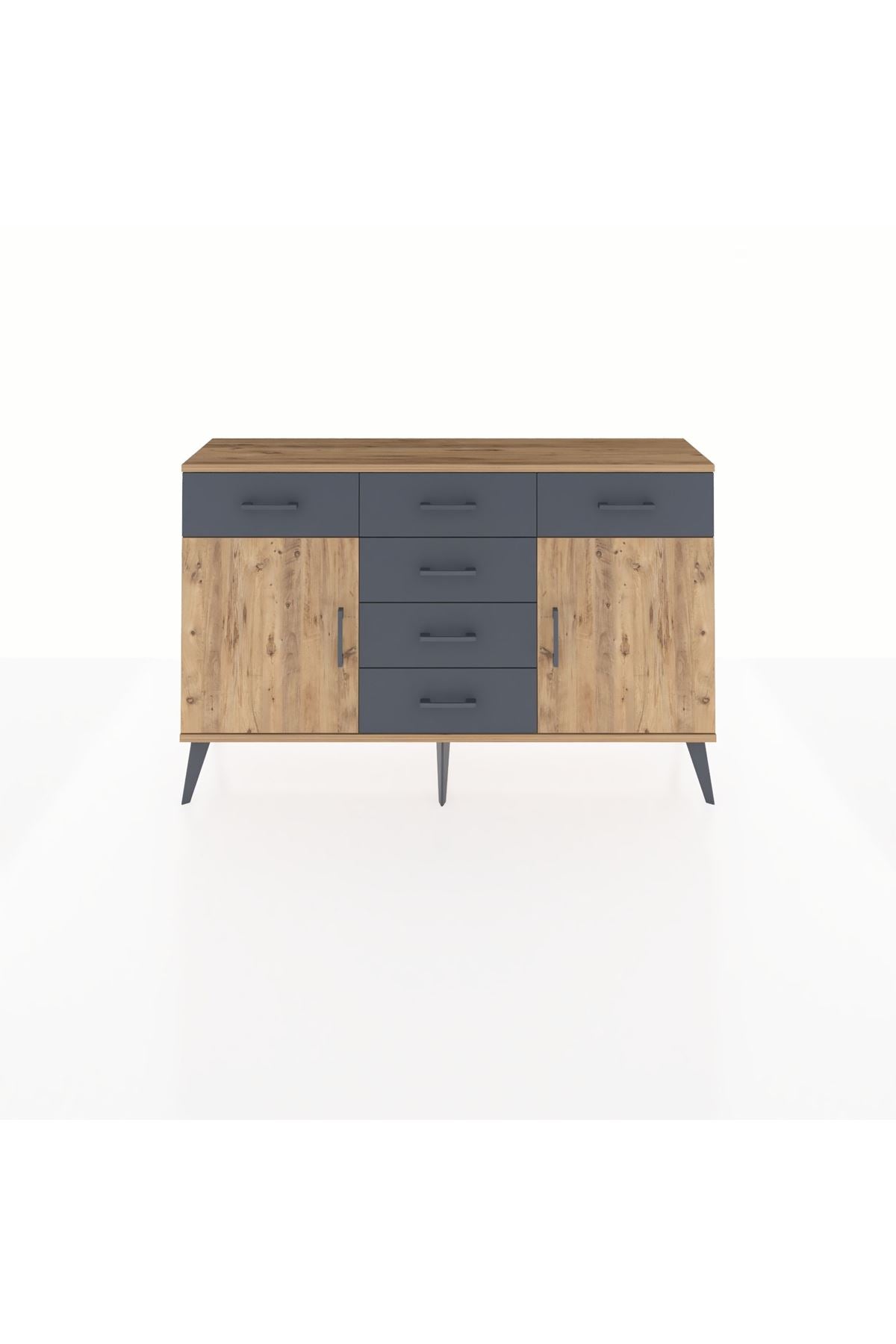 Arges Konsol 2 Raflı 6 Çekmeceli 2 Kapaklı 132x30x83 - S144M020V20A