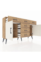 Arges Konsol 2 Raflı 6 Çekmeceli 2 Kapaklı 132x30x83 - S144M020V24A