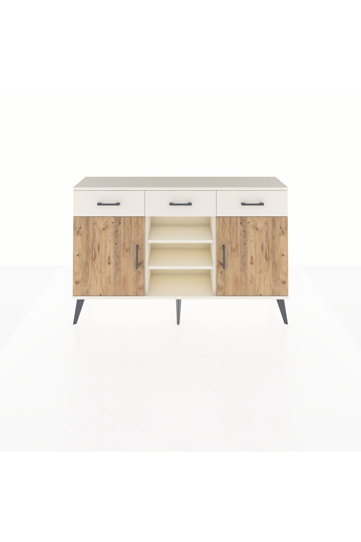Arges Konsol 4 Raflı 3 Çekmeceli 2 Kapaklı 132x30x83 - S144M021V01A
