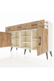 Arges Konsol 4 Raflı 3 Çekmeceli 2 Kapaklı 132x30x83 - S144M021V03A