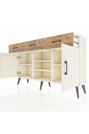 Arges Konsol 4 Raflı 3 Çekmeceli 2 Kapaklı 132x30x83 - S144M021V06A