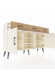 Arges Konsol 4 Raflı 3 Çekmeceli 2 Kapaklı 132x30x83 - S144M021V06A