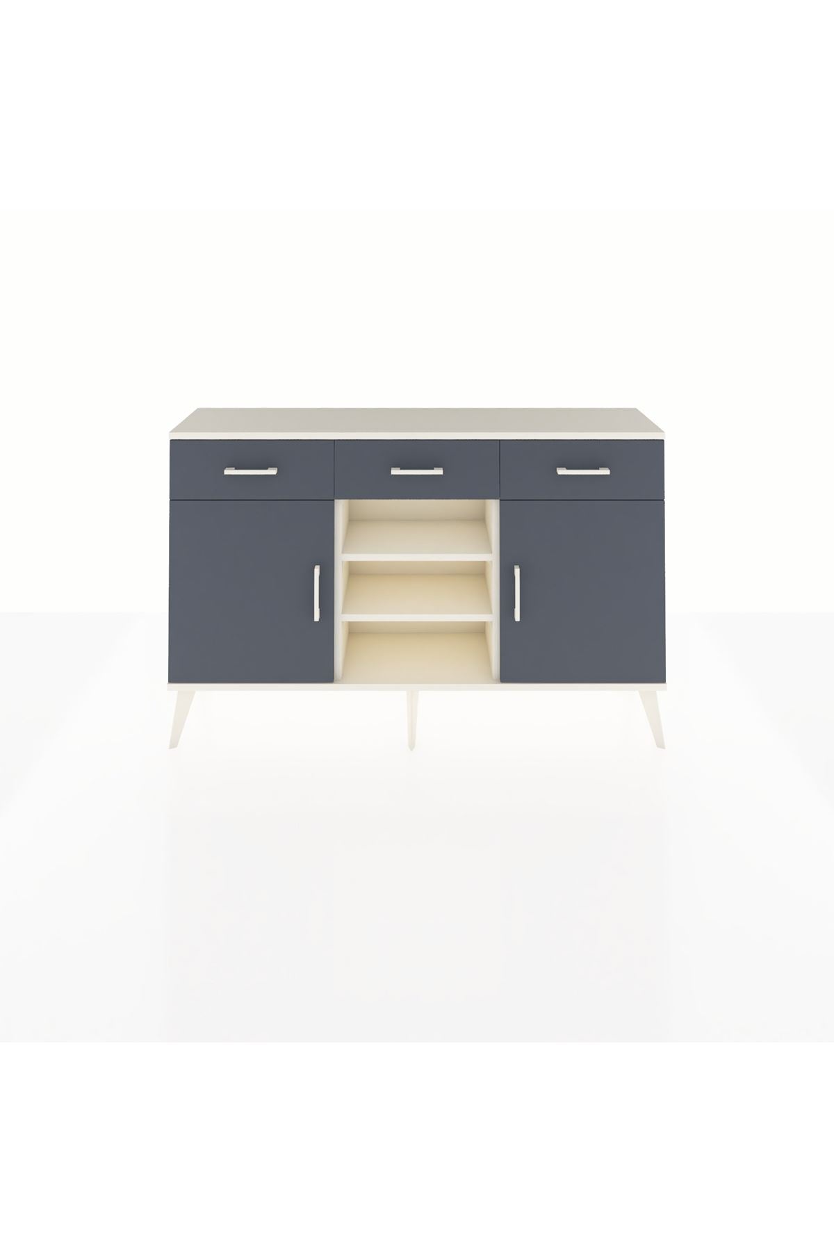 Arges Konsol 4 Raflı 3 Çekmeceli 2 Kapaklı 132x30x83 - S144M021V08A
