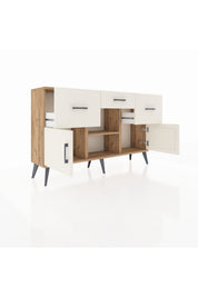 Arges Konsol Tek Raflı 3 Çekmeceli 3 Kapaklı 132x30x83 - S144M010V22A