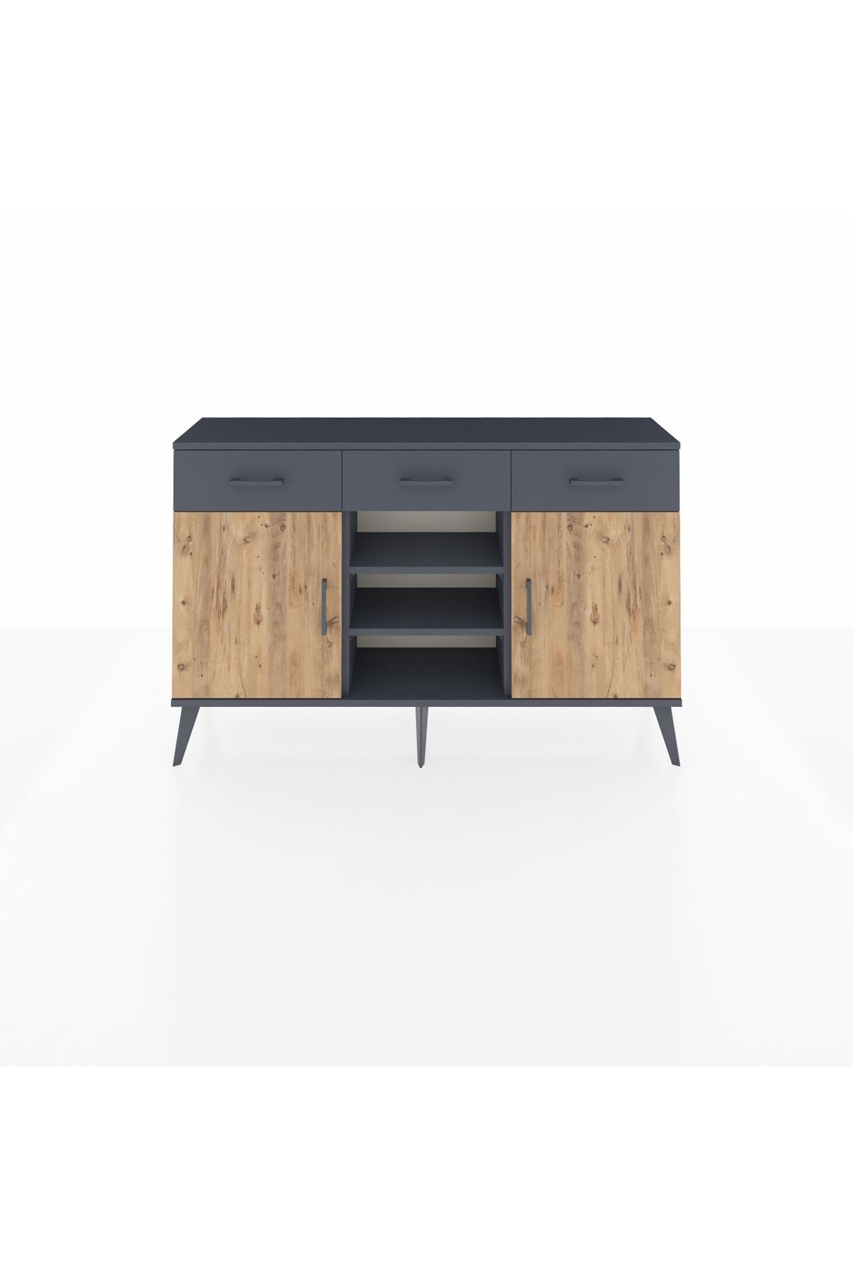 Arges Konsol 4 Raflı 3 Çekmeceli 2 Kapaklı 132x30x83 - S144M021V11A