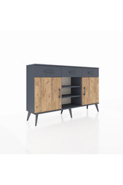 Arges Konsol 4 Raflı 3 Çekmeceli 2 Kapaklı 132x30x83 - S144M021V11A