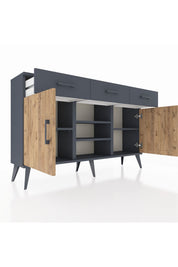 Arges Konsol 4 Raflı 3 Çekmeceli 2 Kapaklı 132x30x83 - S144M021V11A