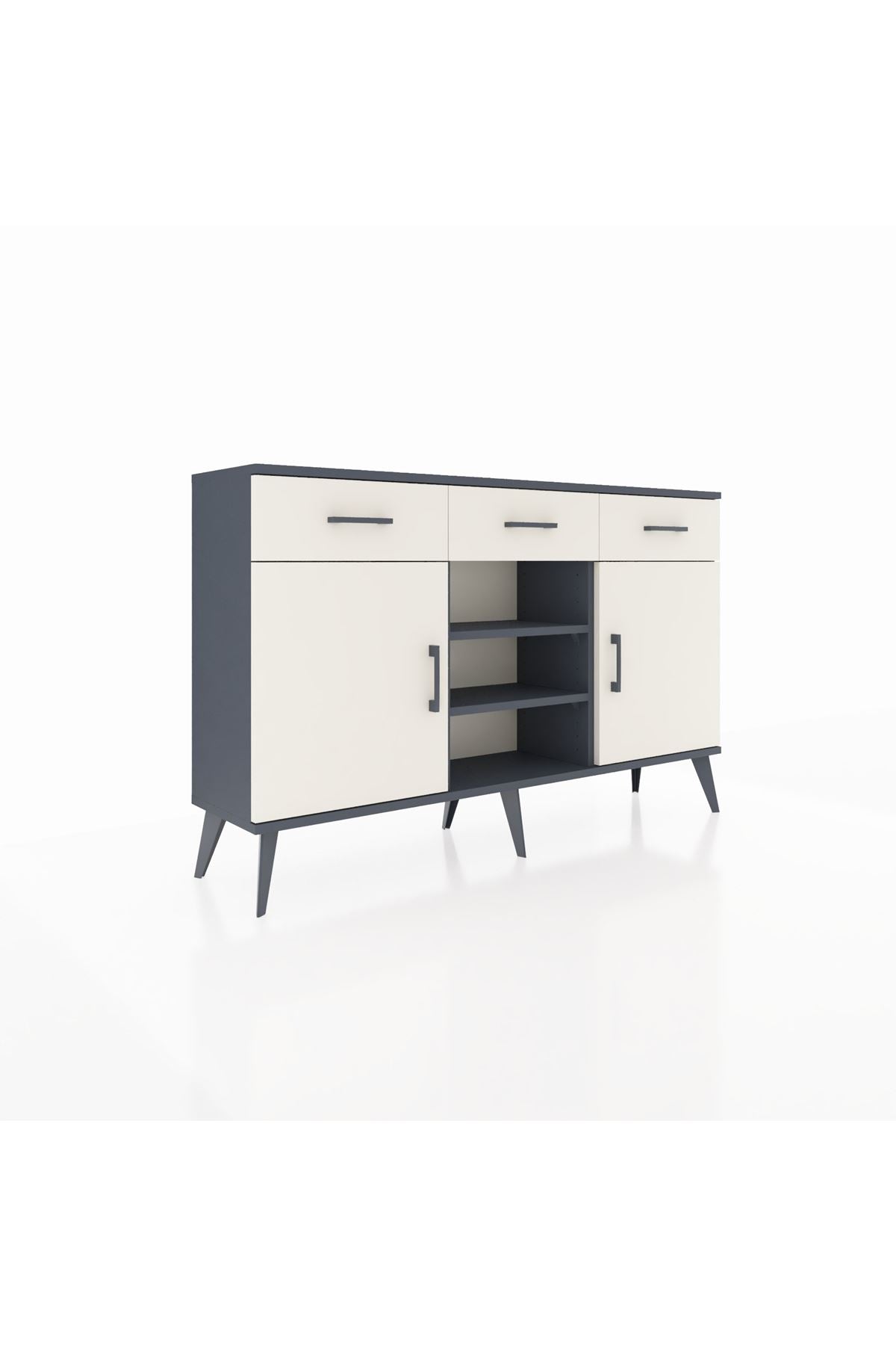 Arges Konsol 4 Raflı 3 Çekmeceli 2 Kapaklı 132x30x83 - S144M021V13A