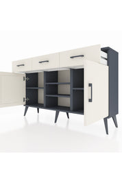 Arges Konsol 4 Raflı 3 Çekmeceli 2 Kapaklı 132x30x83 - S144M021V13A