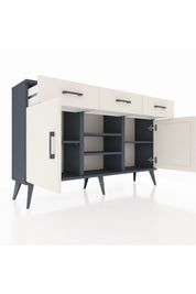 Arges Konsol 4 Raflı 3 Çekmeceli 2 Kapaklı 132x30x83 - S144M021V13A