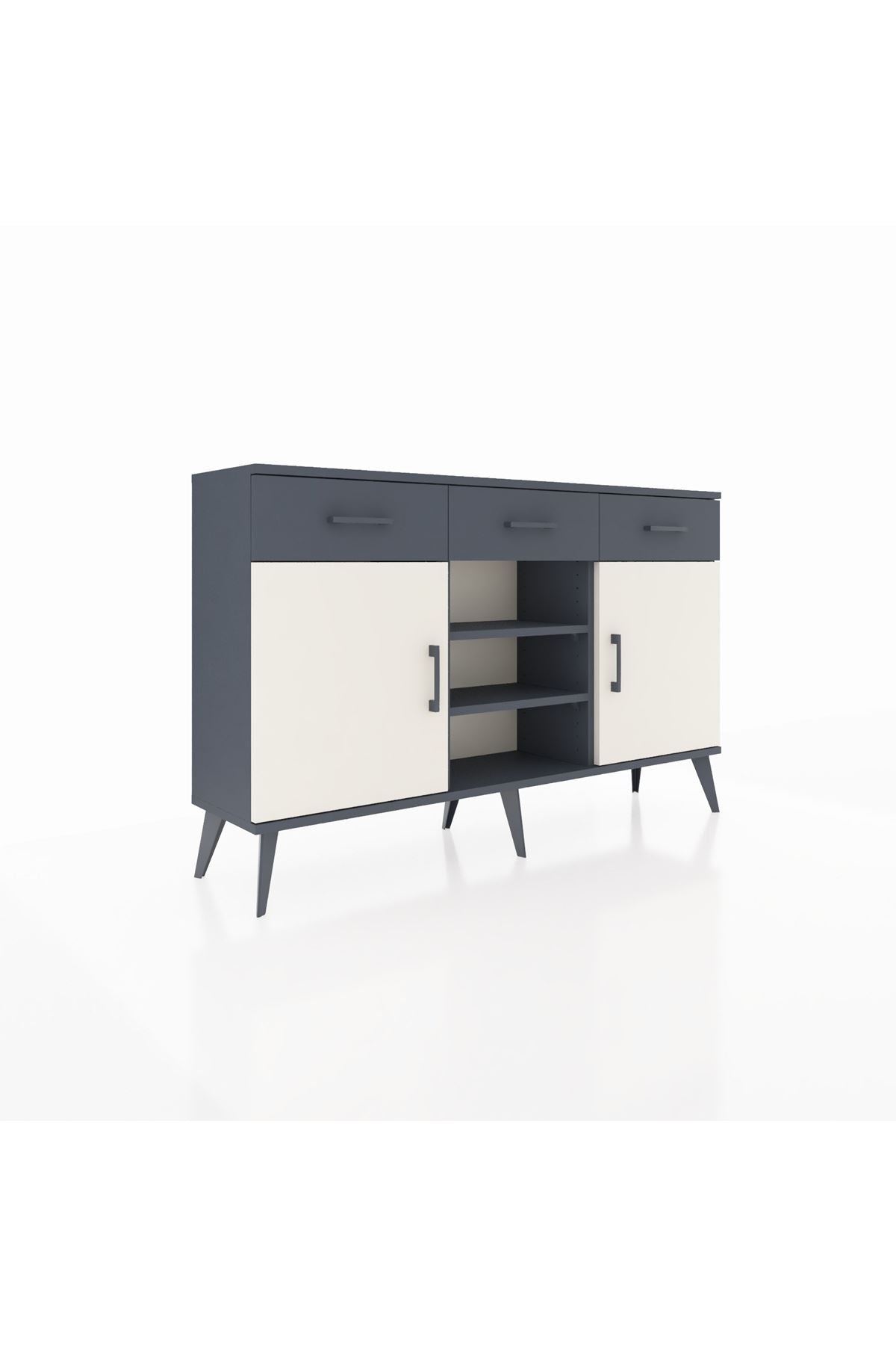 Arges Konsol 4 Raflı 3 Çekmeceli 2 Kapaklı 132x30x83 - S144M021V14A