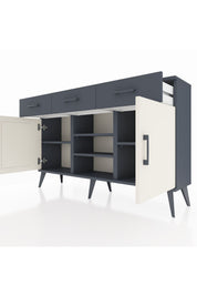 Arges Konsol 4 Raflı 3 Çekmeceli 2 Kapaklı 132x30x83 - S144M021V14A