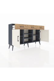 Arges Konsol 4 Raflı 3 Çekmeceli 2 Kapaklı 132x30x83 - S144M021V15A