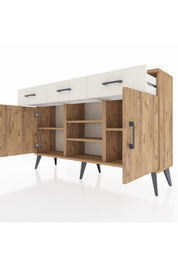 Arges Konsol 4 Raflı 3 Çekmeceli 2 Kapaklı 132x30x83 - S144M021V19A