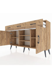 Arges Konsol 4 Raflı 3 Çekmeceli 2 Kapaklı 132x30x83 - S144M021V21A