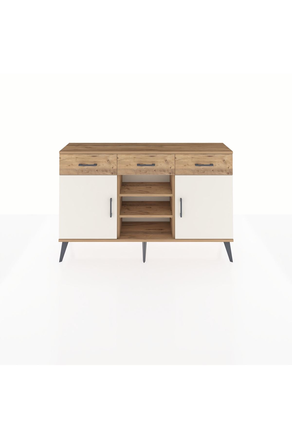 Arges Konsol 4 Raflı 3 Çekmeceli 2 Kapaklı 132x30x83 - S144M021V24A