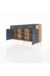 Arges Konsol 4 Raflı 3 Çekmeceli 2 Kapaklı 132x30x83 - S144M021V26A