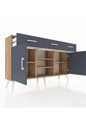Arges Konsol 4 Raflı 3 Çekmeceli 2 Kapaklı 132x30x83 - S144M021V26A