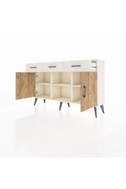 Arges Konsol 3 Raflı 3 Çekmeceli 3 Kapaklı 132x30x83 - S144M022V01A