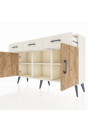 Arges Konsol 3 Raflı 3 Çekmeceli 3 Kapaklı 132x30x83 - S144M022V01A