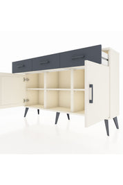 Arges Konsol 3 Raflı 3 Çekmeceli 3 Kapaklı 132x30x83 - S144M022V05A