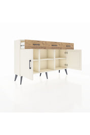 Arges Konsol 3 Raflı 3 Çekmeceli 3 Kapaklı 132x30x83 - S144M022V06A