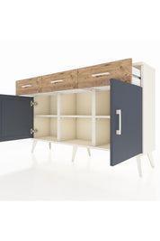 Arges Konsol 3 Raflı 3 Çekmeceli 3 Kapaklı 132x30x83 - S144M022V09A