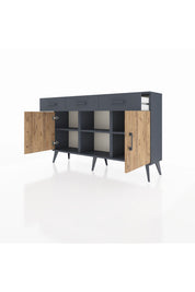 Arges Konsol 3 Raflı 3 Çekmeceli 3 Kapaklı 132x30x83 - S144M022V11A