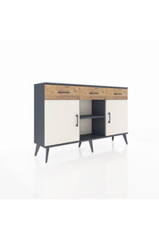 Arges Konsol 3 Raflı 3 Çekmeceli 3 Kapaklı 132x30x83 - S144M022V15A
