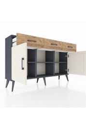 Arges Konsol 3 Raflı 3 Çekmeceli 3 Kapaklı 132x30x83 - S144M022V15A