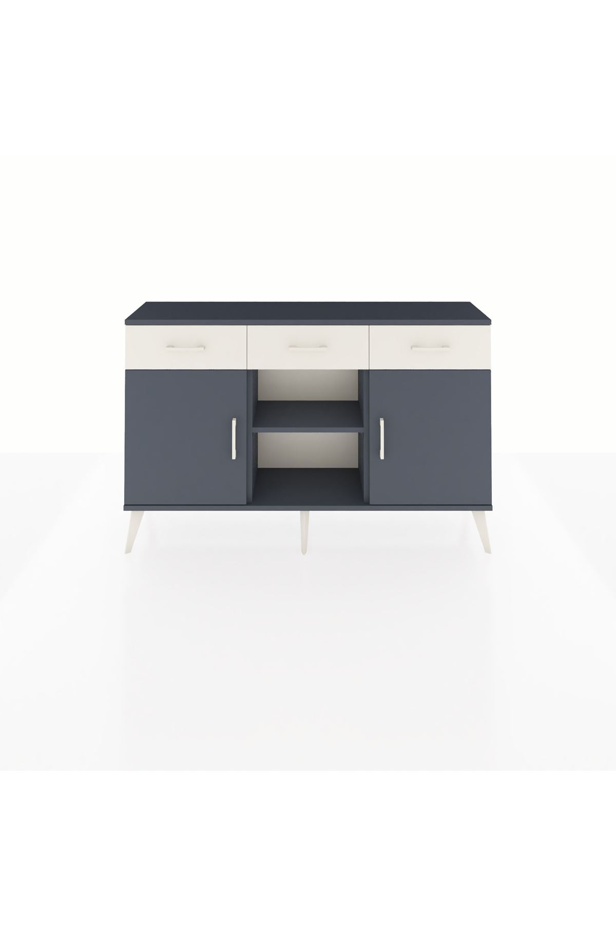 Arges Konsol 3 Raflı 3 Çekmeceli 3 Kapaklı 132x30x83 - S144M022V16A