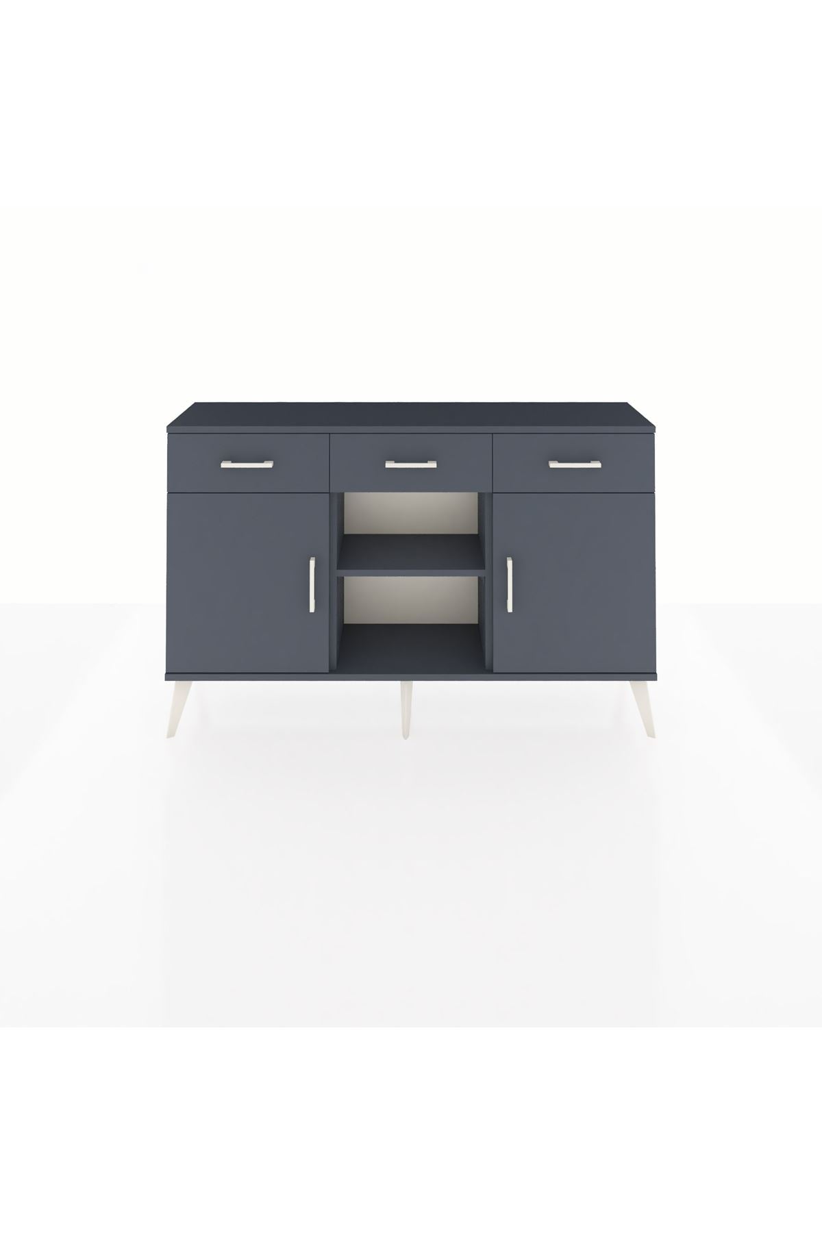 Arges Konsol 3 Raflı 3 Çekmeceli 3 Kapaklı 132x30x83 - S144M022V17A