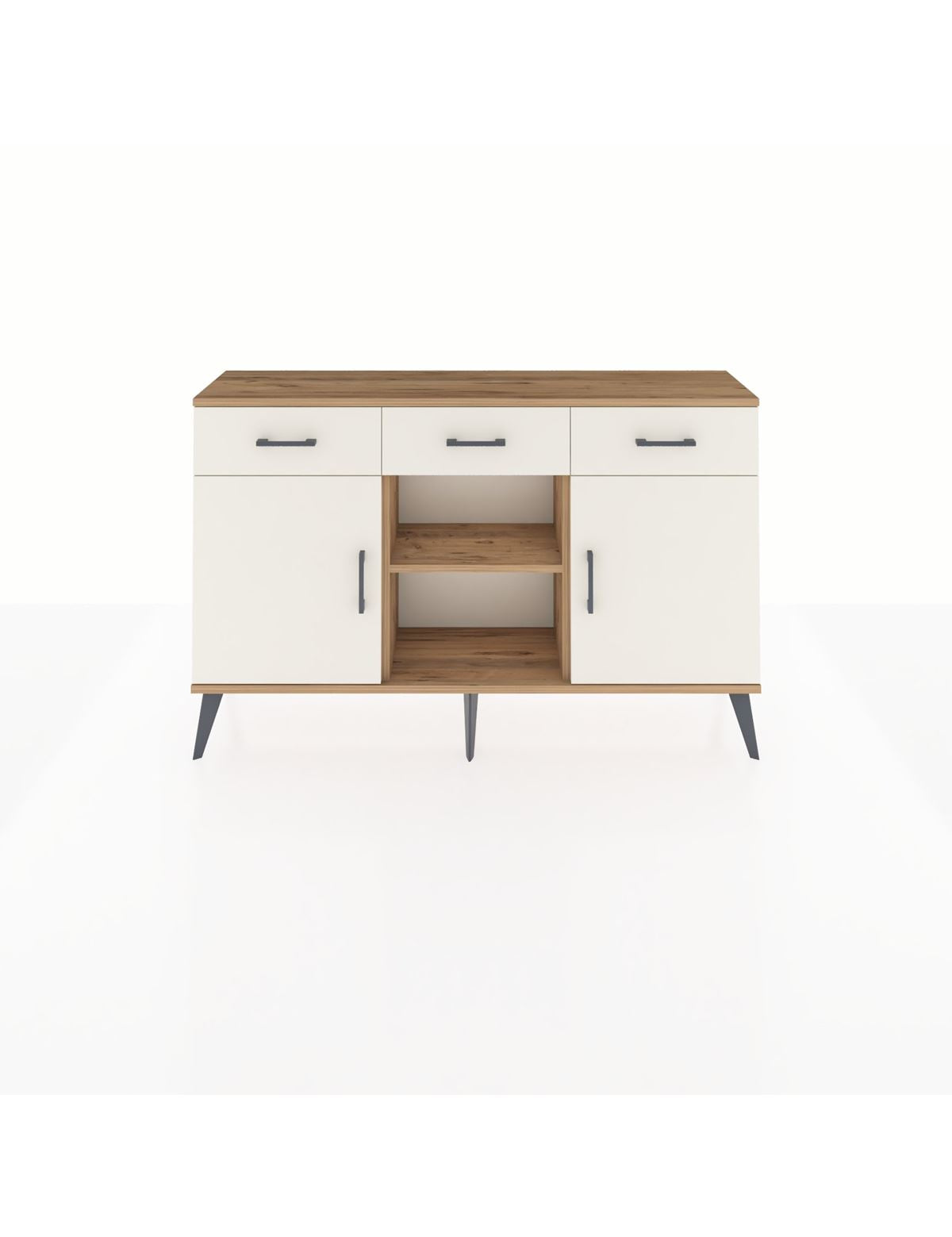 Arges Konsol 3 Raflı 3 Çekmeceli 3 Kapaklı 132x30x83 - S144M022V22A